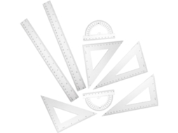 Lurelia Kit Geométrico Em Plástico Com Durável E Resistente Para Geometria E Matemática
