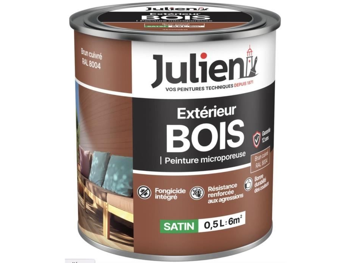 Tinta Julien Madeira Microporosa Satinada 0.5l 12 Anos Exterior