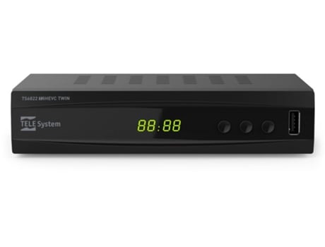 TELE System TS6822 T2HEVC TWIN Cabo Full HD Preto TELESYSTEM
