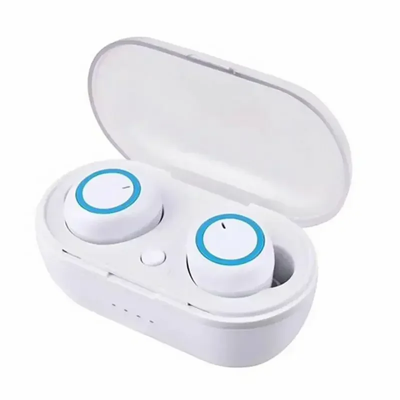 Fones De Ouvido Bluetooth Intra-auriculares Tws Esportivos Estéreo À Prova D'água (branco E Azul)