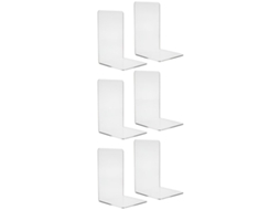 Suporte para Livros em Acrílico Transparente, 6 Peças BRILVIBERA