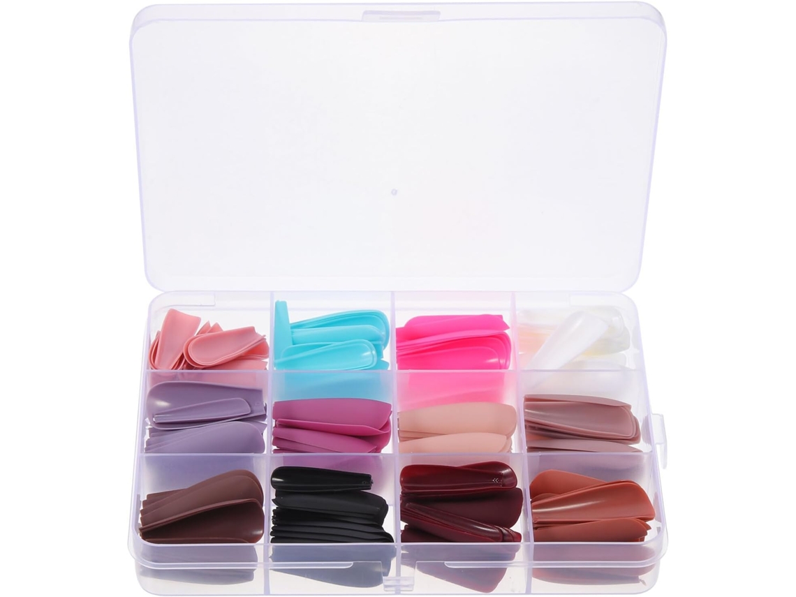 1 Caixa De Unhas Postiças Longas Para Decoração De Manicure.