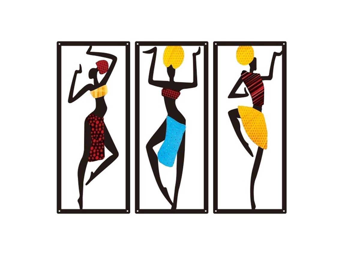 Decoração Sala Estudo Estilos Mulheres Africanas Ferro Prego
