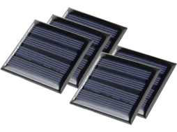 Conjunto de 5 Módulos Mini Painel Solar Polímero 2v 50ma para projetos DIY BRILVIBERA