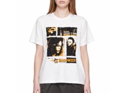 Rockinstone Halloween Movie Panels White Adult T-shirt Size:xxl