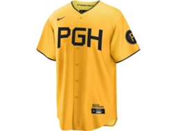 Camiseta de Manga Curta Mlb Official Replica Pittsburgh Pirates Amarelo Sfanatics