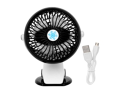 Ventilador Portátil Laxiscreed, Recarregável Por Usb, Ideal Para Viagem, Escritório Ou Atividades Ao Ar Livre