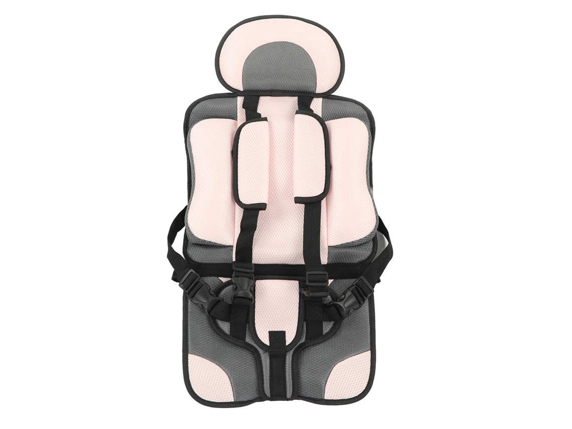 Cadeirinha de segurança infantil portátil e dobrável para carro, simples e fácil de usar.