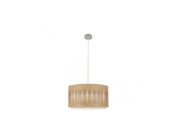 Pendente Alexandra 1xe27 Níquel/madeira Clara Regx40x40 Cm Fabrilamp