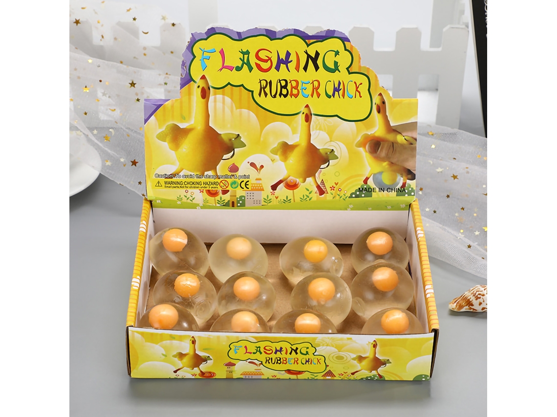 Mali 12pcs Bola de Estresse Gema de Ovo Transparente Alta Elasticidade Alivio Ansiedade Tpr