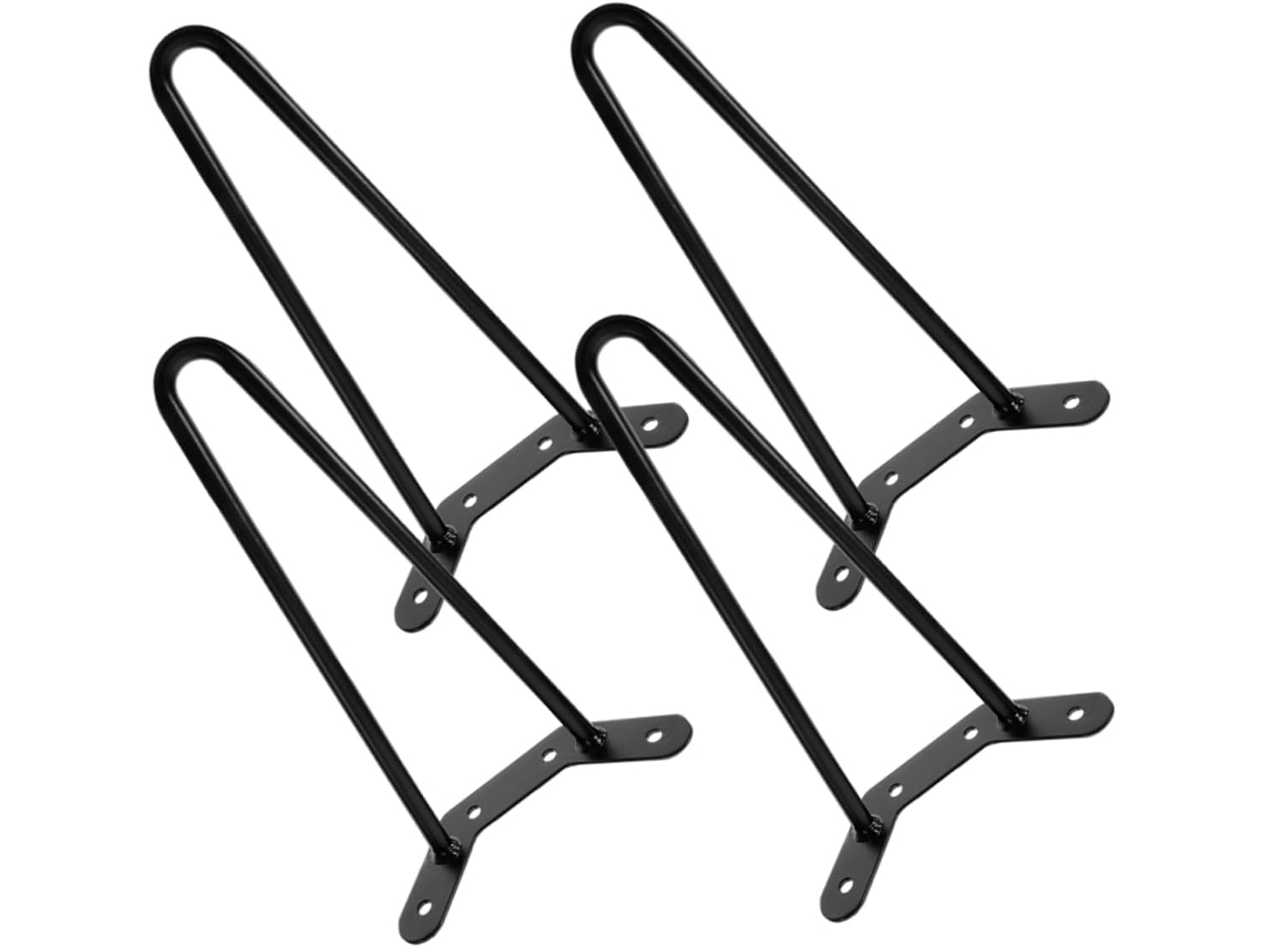 Sewacc Conjunto De 4 Pés Mesa Metálicos Em Formato Grampo Para Móveis, Ideais Para Projetos Diy E Mesas De Jantar