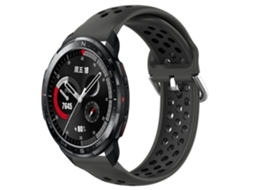 Bracelete de Smartwatch para Honor Watch GS Pro 22mm desportiva respirável perfurada de silicone (preta)