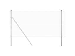 Conjunto 1 Poste De Cerca Vidaxl Prateado Aço (10 X 1,2 M)