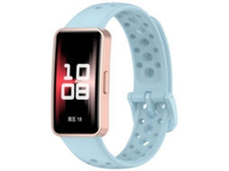 Bracelete para Huawei Band 10 / 9 / 8 Silicone Respirável estilo Hole Azul Crisântemo XIAOMOYU