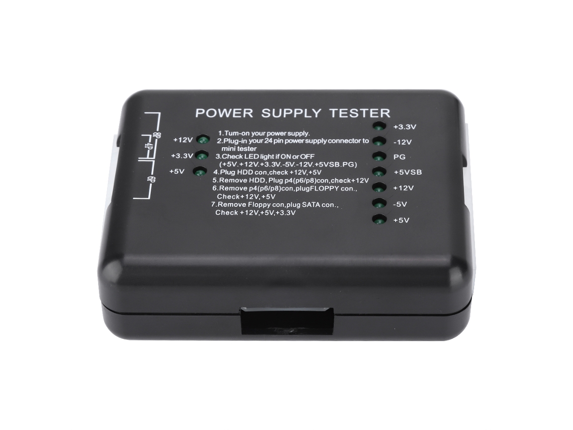Testador De Fonte De Alimentação De Computador Atx Com Pin 20/24