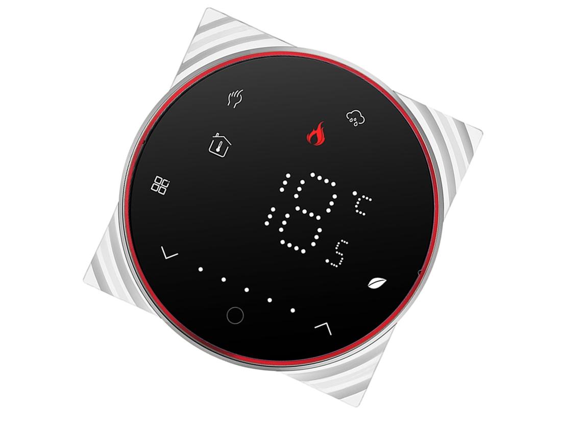 Laxiscreed Termóstato Smart De Toque Total Com Iluminação Ajustável E Funcionalidade De Coleta De Água 5a