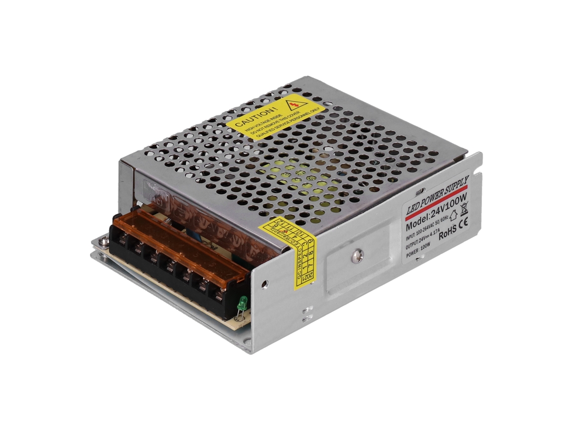 Fuente de Alimentación Switching Regulada 24v Cc 100w 4.17a para Led Y Seguridad