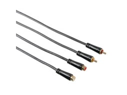 Cabo De Extensão Áudio 2xrca, 2xrca, Dourado E Preto, 3 M