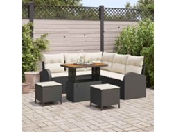 Vidaxl Conjunto De Sofá De Jardim 8 Unid. 7-número De Lugares