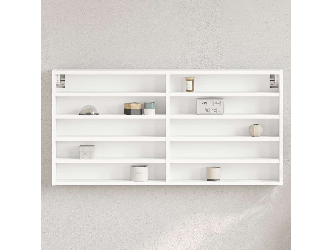 Vidaxl Armário Vitrine 100x8,5x50 Cm Derivados De Madeira Branco