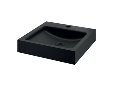 Lavatório Suspenso Retangular 39,5 Cm Inox Preto Unito Delabie