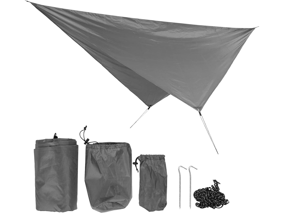 360x290cm Camping Tarp, Multifunction Rhombus Canopy, Beach Shade Cloth For Hammock, Picnic, And Outdoor Activities, To