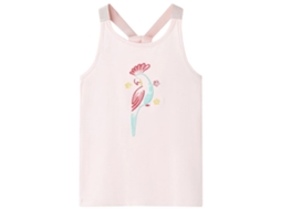 T-shirt De Alças Para Criança Rosa Suave 116