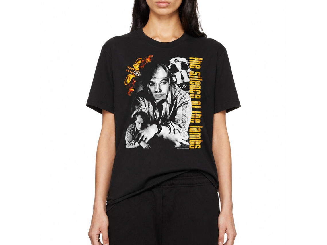 Rockinstone Silence Of The Lambs Movie Buffalo Bill Collage Black Adult T-shirt Size:xxxl