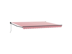 Conjunto 1 Toldo Retrátil Vidaxl Vermelho Poliéster (450 × 300 Cm)