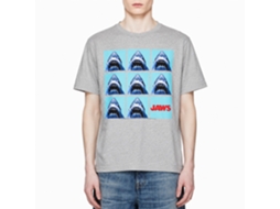 Rockinstone Jaws Movie Undefeatable Heather Gray Adult T-shirt Size:l