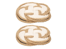 Conjunto de 2 Porta copos AQUAFORGE redondos trançados, absorventes e resistentes ao calor
