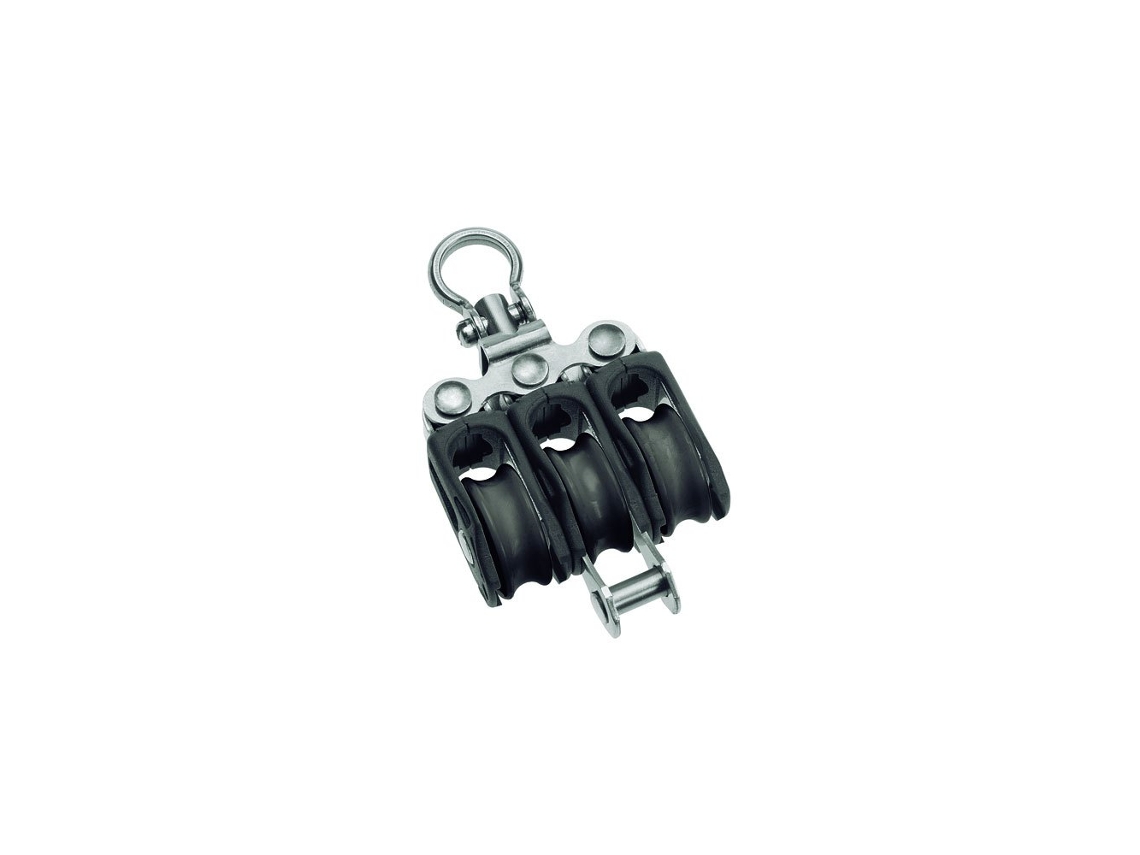 Polia Giratória Tripla com Suporte de Corda 275Kg 5 Mm Prateado 20 X 80 Mmbarton Marine
