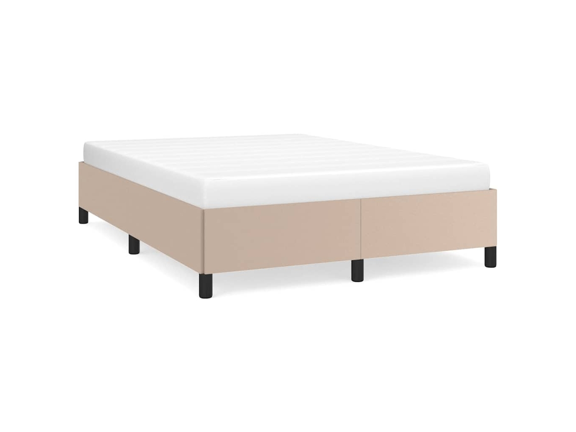 Bed Frame, Bed Frames Vidaxl Marrom Couro Artificial (140 X 200 Cm)