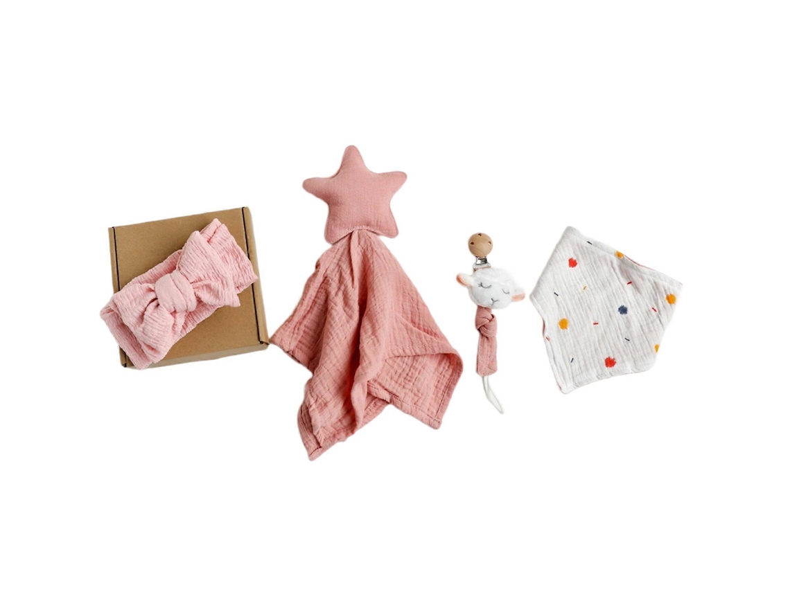 Babador para amamentação com prendedor de chupeta, essencial para o cuidado do bebê, recém-nascidos, caixa de presente com design animado para novos pais.