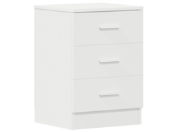 Bedside Cabinet, Bedside Cabinets Vidaxl Branco Madeira Processada (n/a)