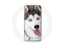 Capa para Samsung Galaxy S6 Husky Siberiano Branco Olhos Azuis
