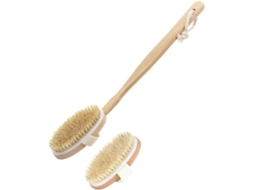 Conjunto De 2 Escovas Madeira Para Banho, Com Cerdas Macias E Removíveis, Escova De Massagem Esfoliante Com Cabo Longo