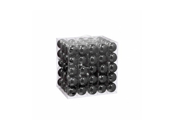 Relaxdays Bolas De Natal 100 Peças, Decoração Natalina, Brilhantes, Bolas Para Árvore De Natal, ∅ 6 Cm, Pretas