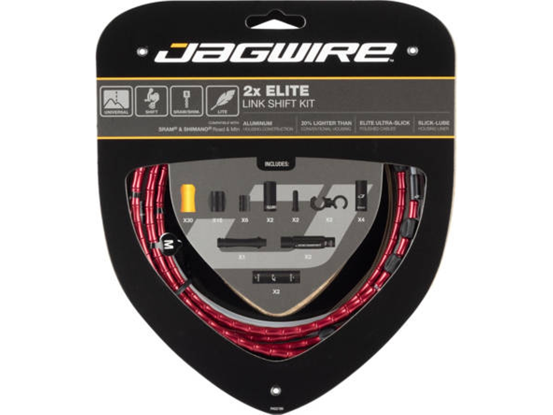 Kit JAGWIRE 2X Elite Link Shift Kit (Vermelho - TU)