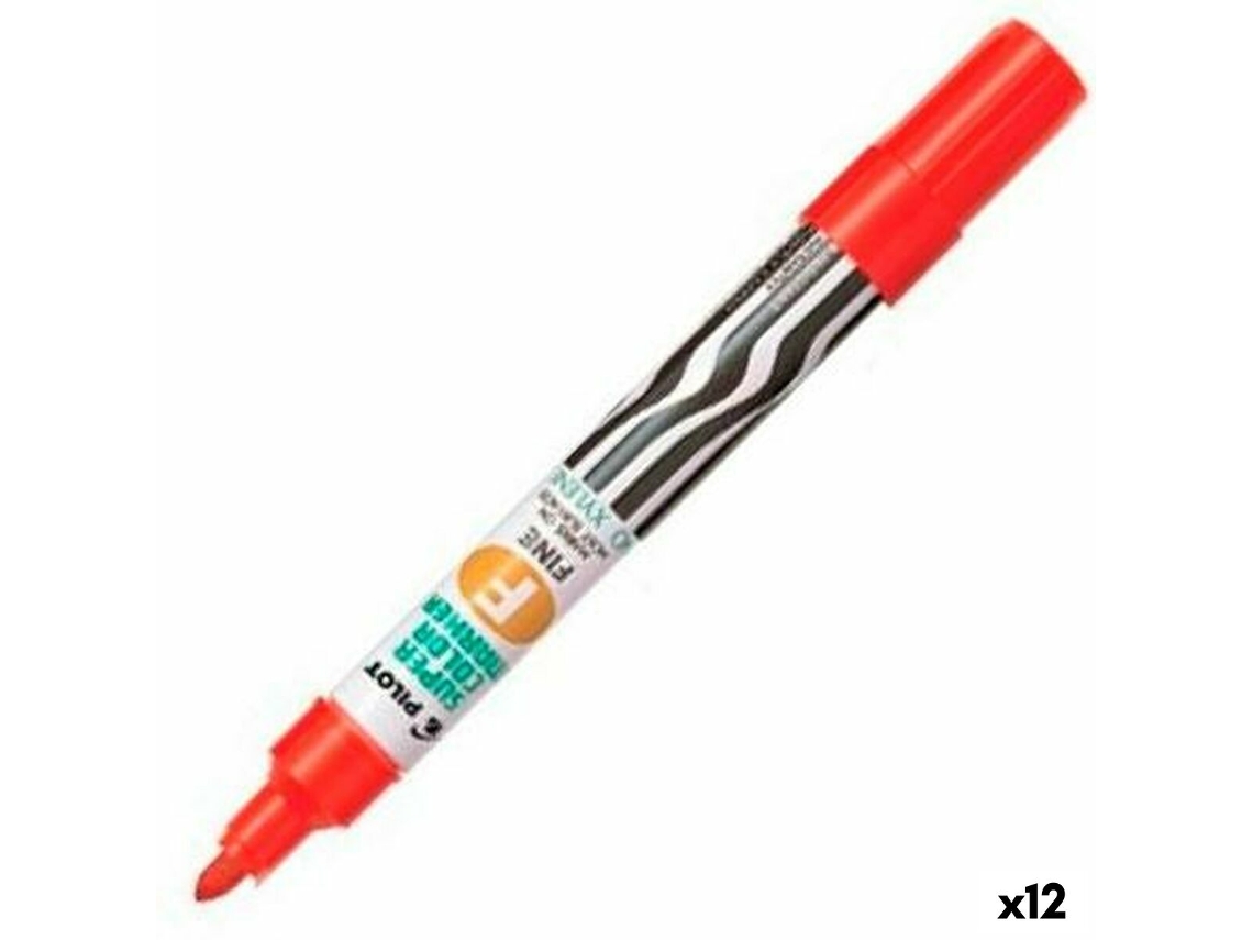 Rotulador Permanente PILOT Sca-F Vermelho 12 Unidades