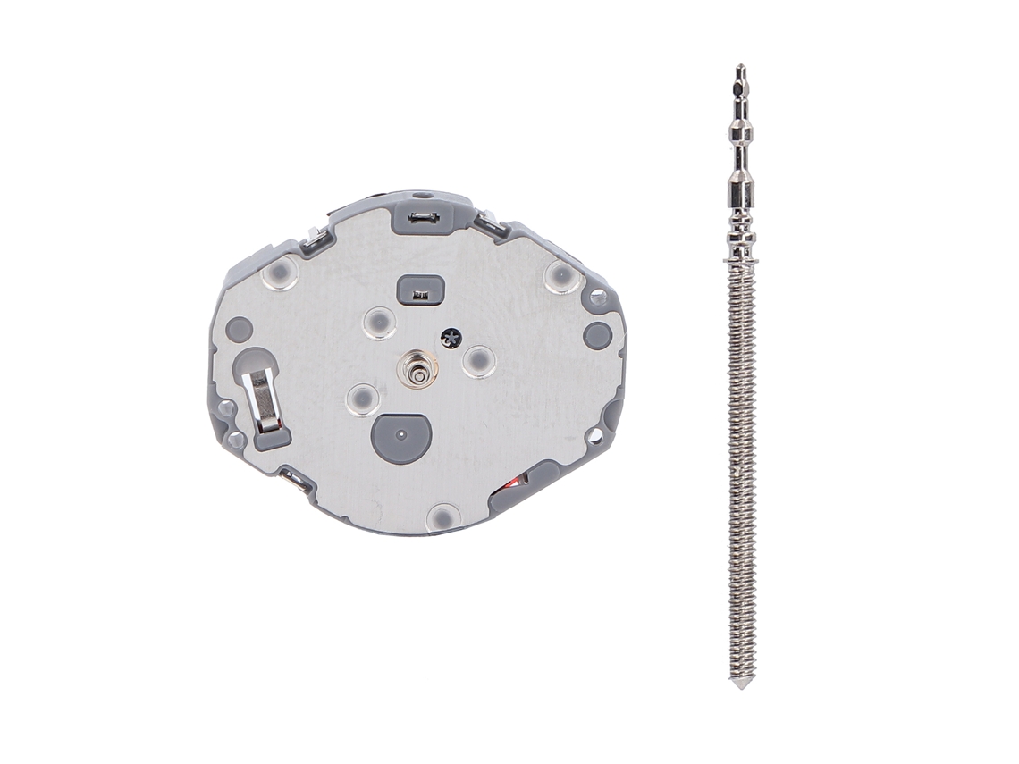 Movimento de Relógio Quartz Vj20 para Reparos e Substituição com Haste Rosqueada Longa