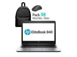 Pack Portátil Hp 840 G3 I5-6200u 16gb 256gb 14" W10p + Mochila + Rato (recondicionado Como Novo)