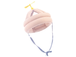 Capacete De Segurança Para Bebê Ajustável Leve Respirável Proteção Cabeça Bege