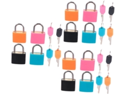 Conjunto De 12 Mini Cadeados Coloridos Para Bagagem, Malas, Caixas De Ferramentas, Armários De Academia E Muito Mais