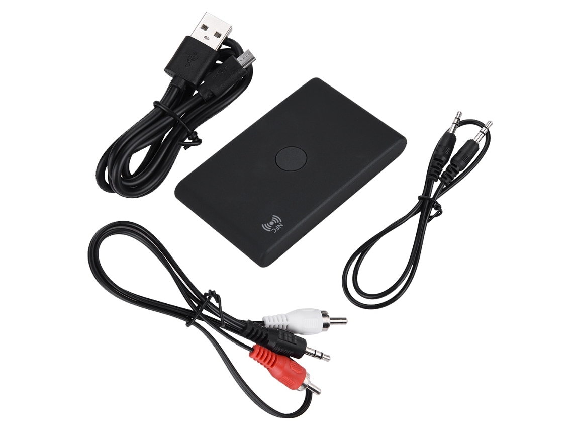 Mini Adaptador De Áudio Estéreo Sem Fio Bluetooth Transmissor E Receptor 2 Em 1 Com Fones De Ouvido