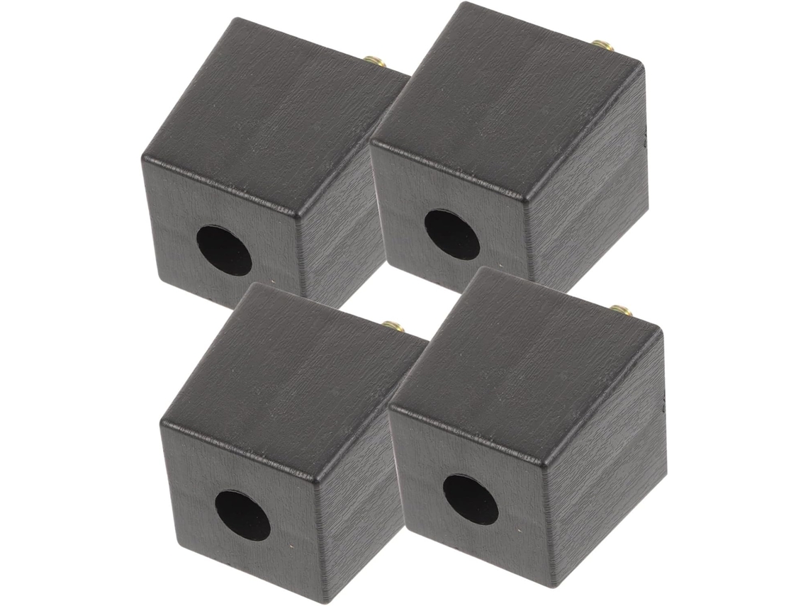 Conjunto De 4 Pés Plástico Para Sofá, Móveis E Armários, Com Design Quadrado E Altura Ajustável, Ideais Para Uso
