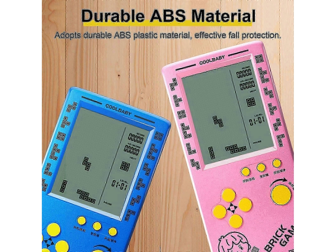 Console de Jogos Tetris Rs 100, Jogo Clássico Blocos, Quebra cabeça, Portátil, Tijolos , Pilhas Não Incluídas, Beyami GOKOCO