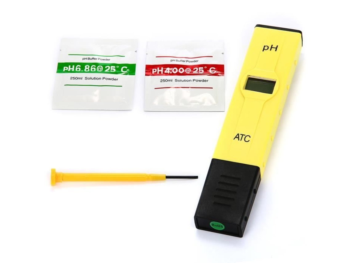 Xcellent Global PH Tester Medidor de PH de alta precisão com ATC (0 50 graus) e LCD retroiluminado amarelo M-HG076 S/MARCA