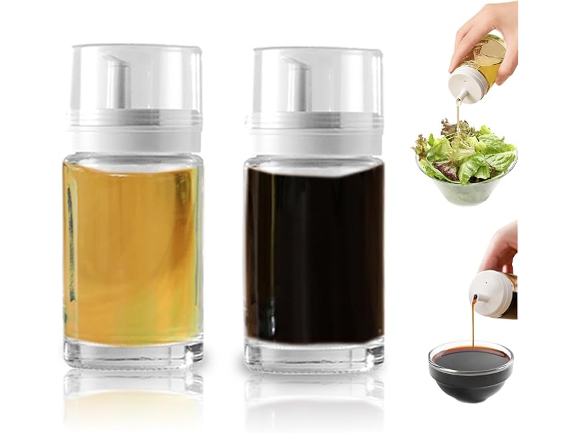 Garrafa de óleo pequena de vidro à prova de vazamento 2 peças 100ml ZYBLSSBB