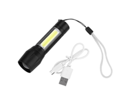 Lanterna Led T6cob Com Zoom De 3 Modos, Recarregável Por Usb, Para Acampamento E Pesca Olysi Shop